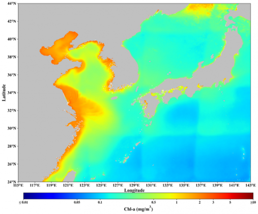 Fig.1 Multi-Year Average (2011-2018) Spatial Distribution of Chlorophyll-a